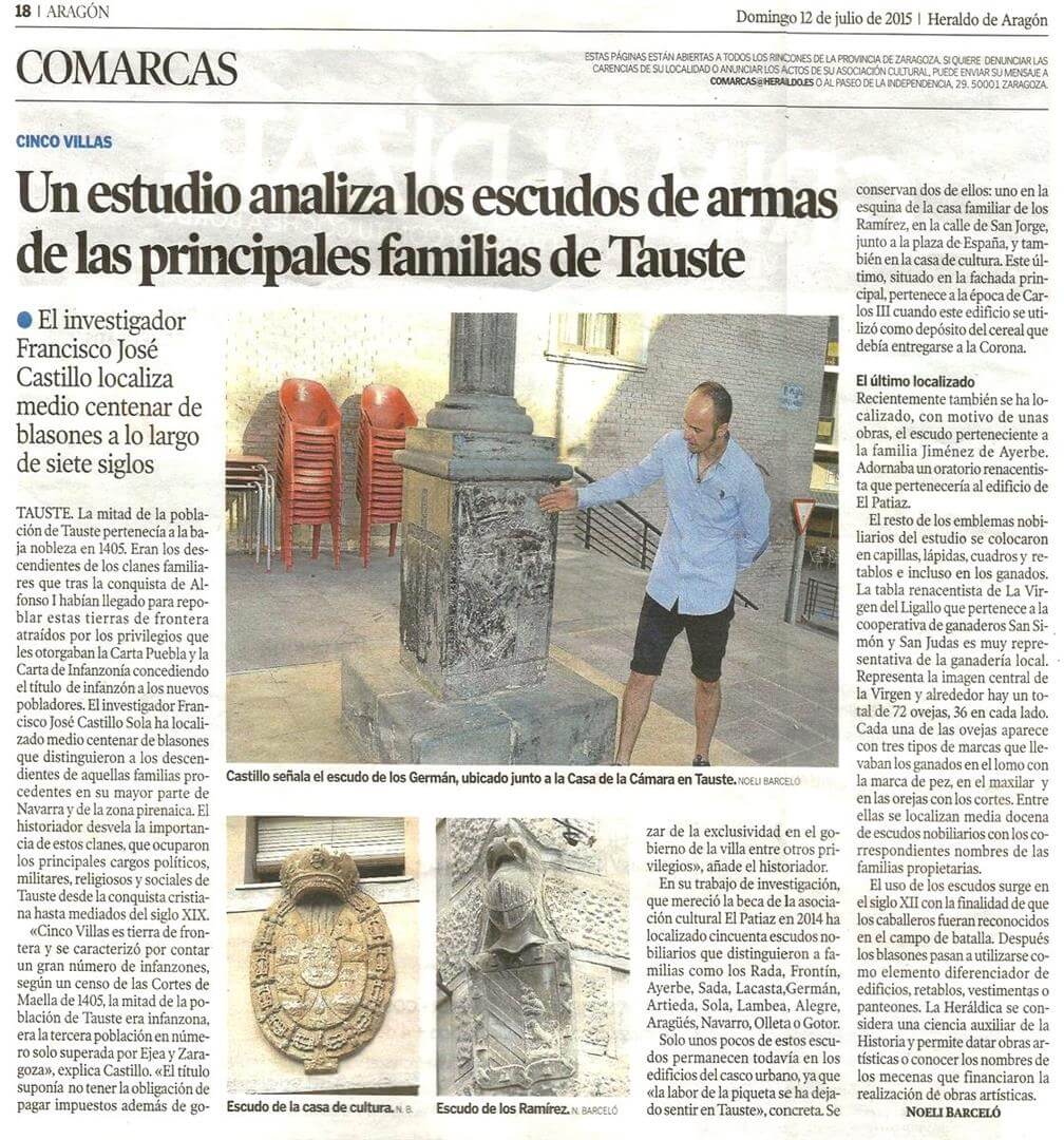 Escudos nobiliarios en Tauste