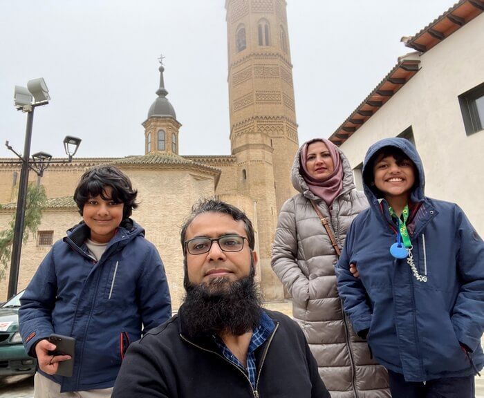 Dr. Waqas and his family from Pakistan