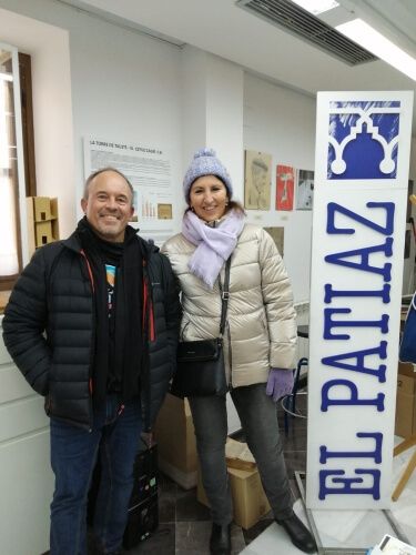 Eva María Alquezar y José Luis Blázquez visitan Tauste