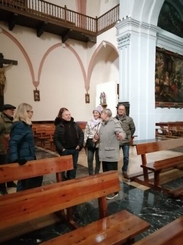 Eva María Alquezar y José Luis Blázquez visitan Tauste