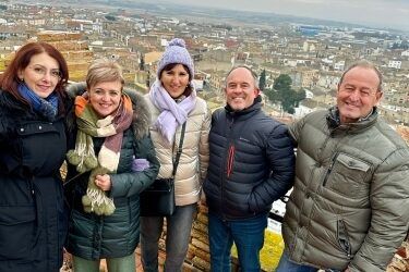 Eva María Alquezar y José Luis Blázquez visitaron Tauste