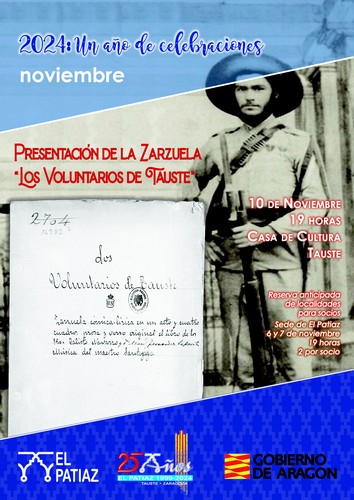 Cartel Zarzuela los Voluntarios de Tauste